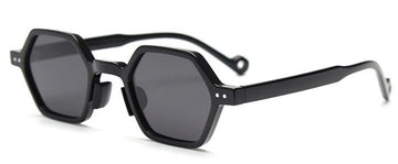 Men's Retro Polygon 'Fire Bred' Plastic Sunglasses