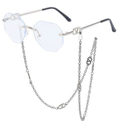 Men's Rimless Polygon 'Ion 'Metal Sunglasses