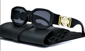 Women's Vintage Oval 'Chains' Plastic Sunglasses