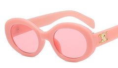 Women's Oversized Oval 'Circle of my Eye' Plastic Sunglasses