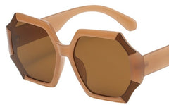 Women's Unique Polygonal 'Dice' Plastic Sunglasses