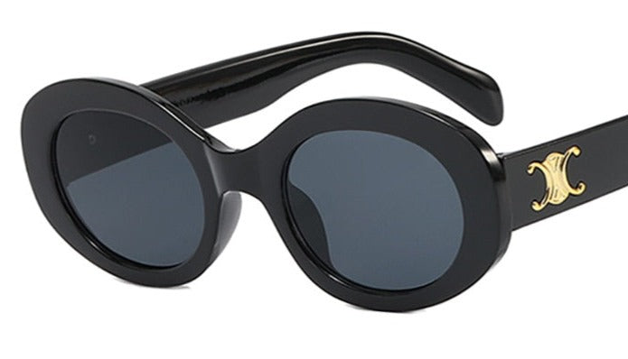 Women's Oversized Oval 'Circle of my Eye' Plastic Sunglasses