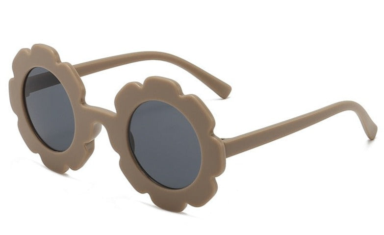 Kid's Girl Round 'Sunny Flower' Plastic Sunglasses