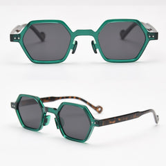 Unisex Polygon 'Ellis' Plastic  Sunglasses