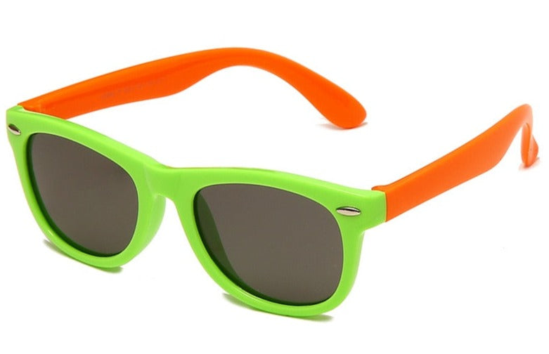 Kid's Boys Square 'Green Man' Plastic  Sunglasses