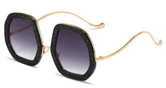 Women's Hexagone 'Seraphin' Metal Sunglasses