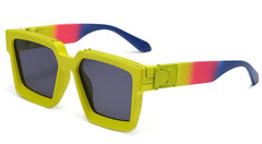 Women's Square 'Clarity Spot' Plastic Sunglasses