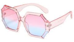 Women's Unique Polygonal 'Dice' Plastic Sunglasses