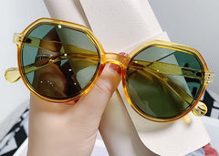 Women's Retro Round 'Shikoba' Plastic Sunglasses