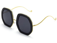 Unisex Oversized 'Tiny Cubic' Metal Sunglasses