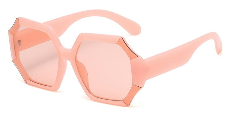 Women's Unique Polygonal 'Dice' Plastic Sunglasses