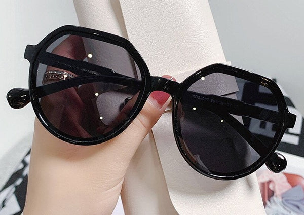 Women's Retro Round 'Shikoba' Plastic Sunglasses