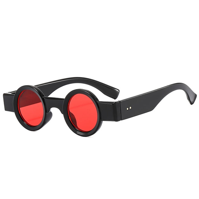 Unisex Retro Round 'Crazy Genius' Plastic Sunglasses