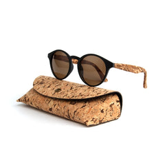 Men's Round Polarized 'Carlow' Wooden Sunglasses