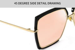 Women's Square 'Passion Collective' Metal Sunglasses