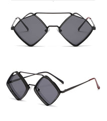 Unisex Retro Steampunk 'Pitch' Metal Sunglasses