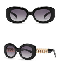 Women's Vintage Oval 'Catwalk' Plastic Sunglasses