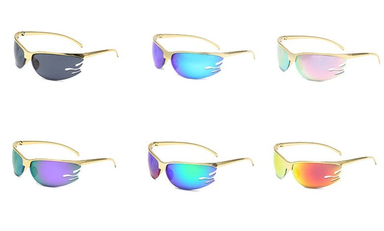 Women's Semi-Rimless Cat Eye 'The Coolness' Plastic Sunglasses