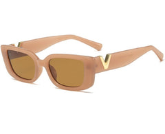 Women's Rectangular 'Metro' Plastic Sunglasses