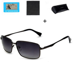 Men's Polarized Rectangle 'Vansho Eye Wear' Metal Sunglasses