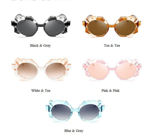 Women's Oval 'Crystal Gem' Plastic Sunglasses