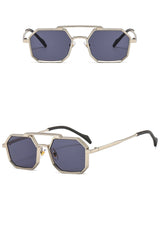 Women's Retro Hexagon 'Fallen Brisk' Metal Sunglasses