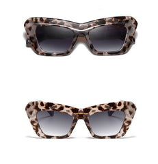 Women's Retro Jelly Frame 'Block Dash' Cat Eye Sunglasses