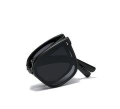 Unisex Vintage Folding 'ConeyFlare' Square Sunglasses