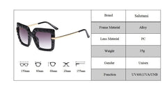 Women's Square 'Moon Casidy' Plastic Sunglasses