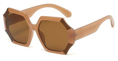 Women's Unique Polygonal 'Dice' Plastic Sunglasses