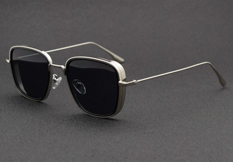 Women's Square 'Losen Eye Wear' Metal Sunglasses