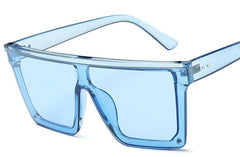 Women's Oversized Square 'Medusa' Plastic Sunglasses