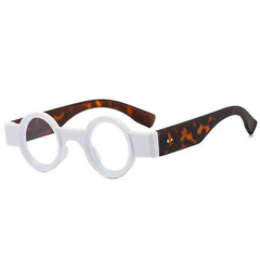 Unisex Retro Round 'Crazy Genius' Plastic Sunglasses