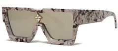 Women's Oversized Square 'Vanilla Eye Glass' Plastic Sunglasses