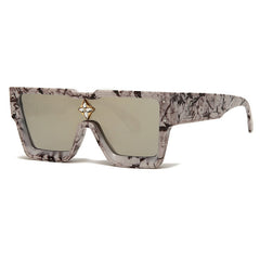 Women's Square 'Shanaia Twain' Plastic Sunglasses