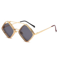 Unisex Retro Steampunk 'Pitch' Metal Sunglasses