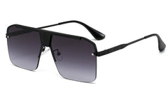 Men's Oversized Square 'Kuro' Metal Sunglasses