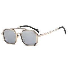 Women's Retro Hexagon 'Fallen Brisk' Metal Sunglasses