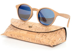 Men's Round Polarized 'Carlow' Wooden Sunglasses