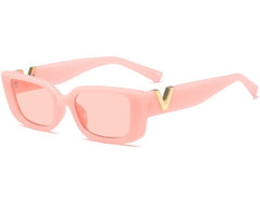 Women's Rectangular 'Metro' Plastic Sunglasses