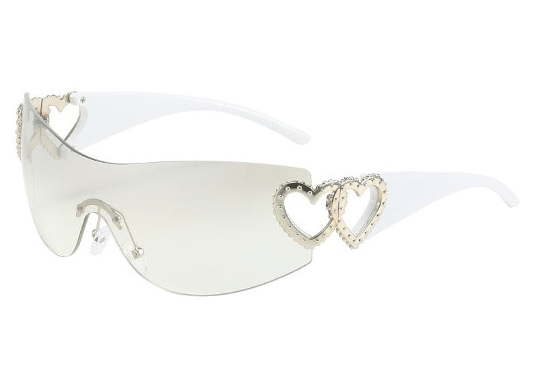 Women's Rimless Goggle 'Simply Atina' Plastic Sunglasses