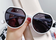 Women's Retro Round 'Shikoba' Plastic Sunglasses