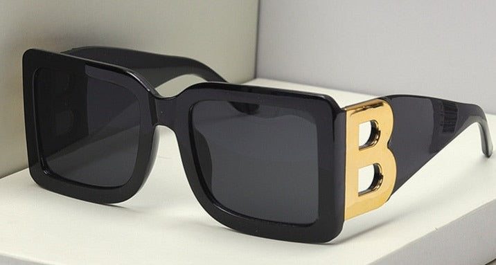 Women's Oversized Square 'Banshee'  Plastic Sunglasses