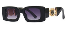 Women's Oversized Rectangle 'Queenly' Plastic Sunglasses