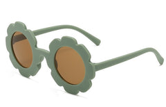 Kid's Girl Round 'Sunny Flower' Plastic Sunglasses