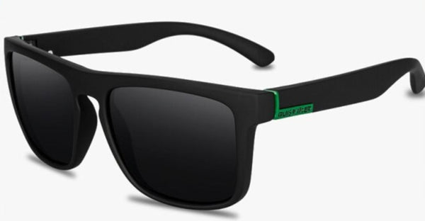 Unisex Square Polarized 'Raven' Plastic Sunglasses