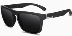 Unisex Square Polarized 'Raven' Plastic Sunglasses