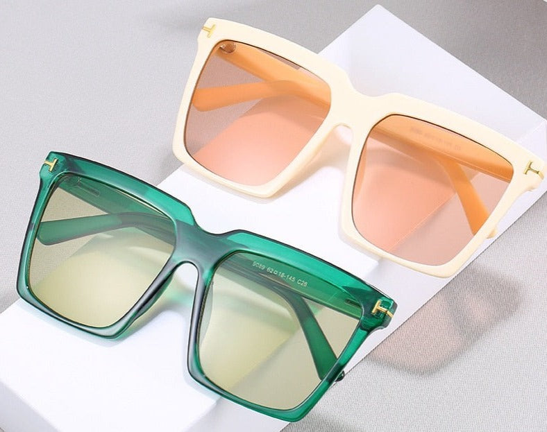 Women's Oversized Square 'Silky' Plastic Sunglasses