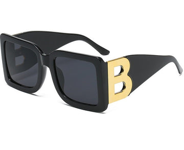 Women's Oversized Rectangle 'Blare Sun' Plastic Sunglasses