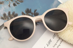 Women's Retro Round 'Shikoba' Plastic Sunglasses